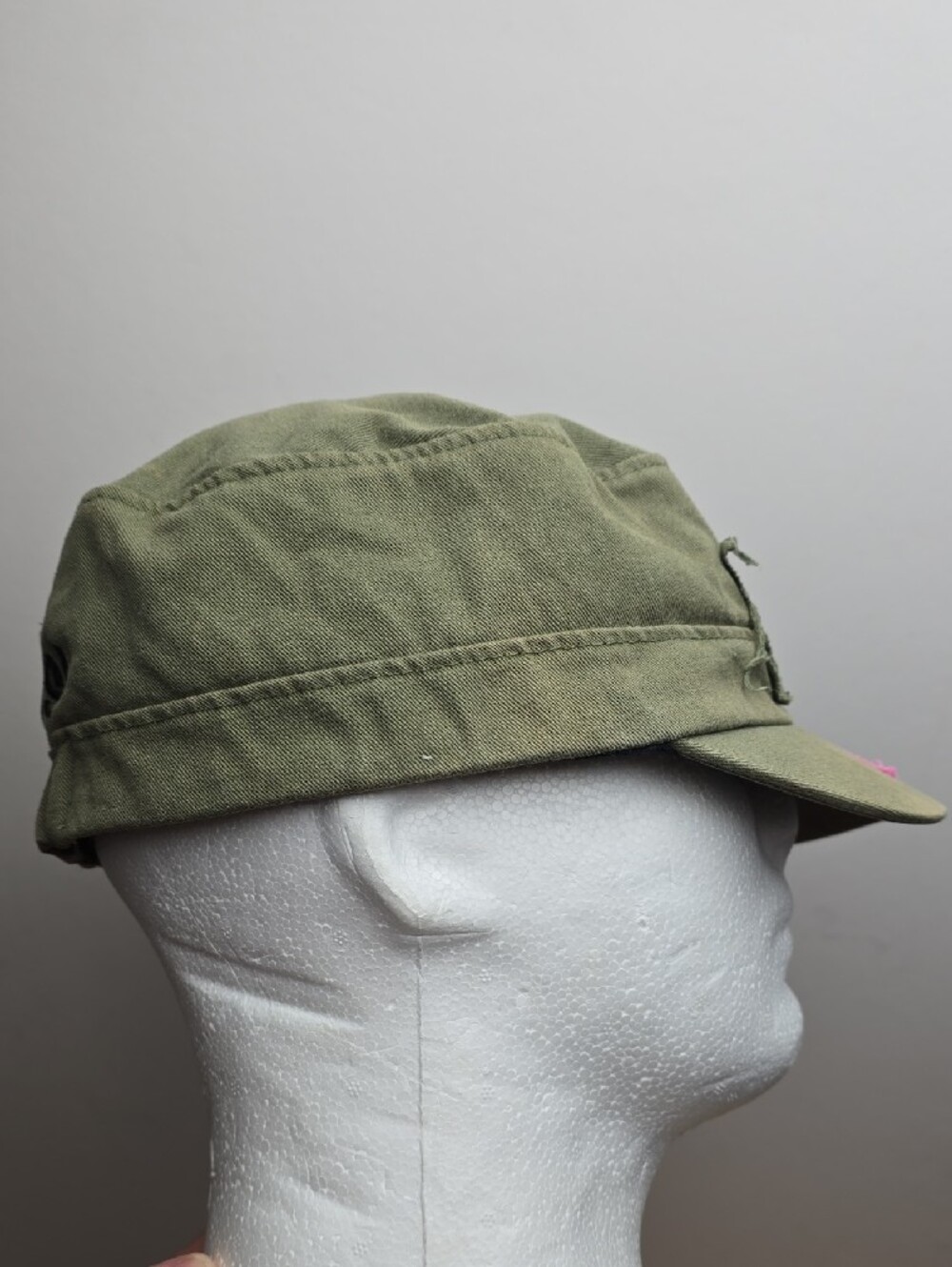 Personalized Disney Olive Green Cap w/ Pink Mickey Patches & "Madison" On Back - Picture 4 of 8